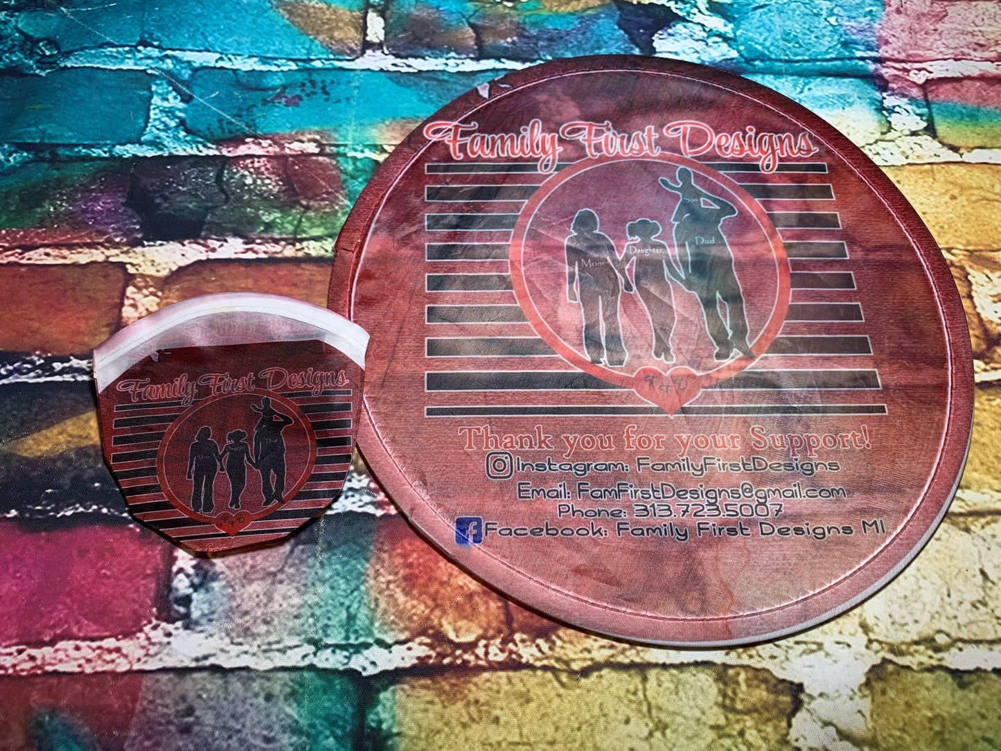 Custom Foldable Fan with Pouch - Family First Designs LLC