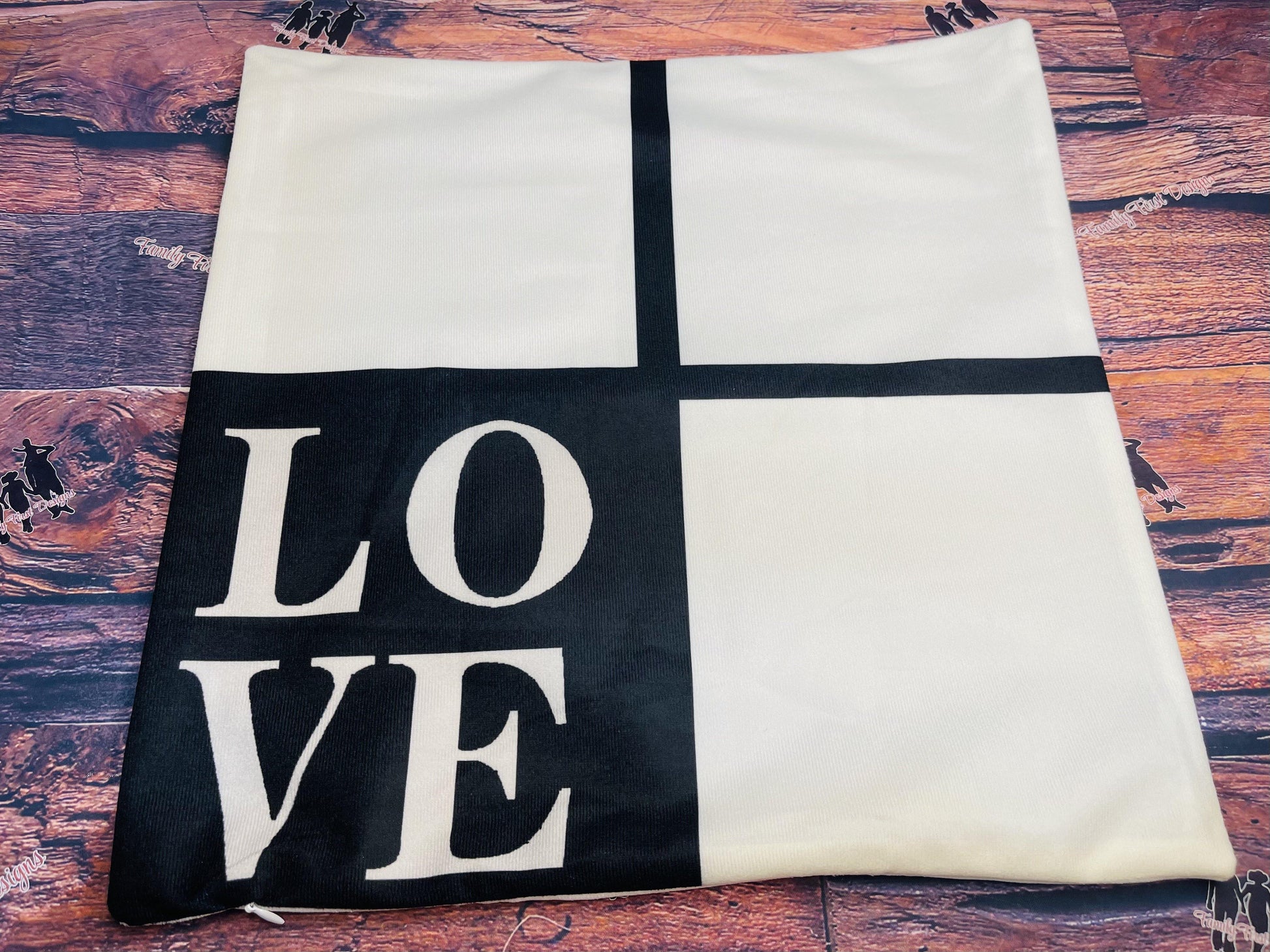 Custom Panel Pillow - Family First Designs LLC