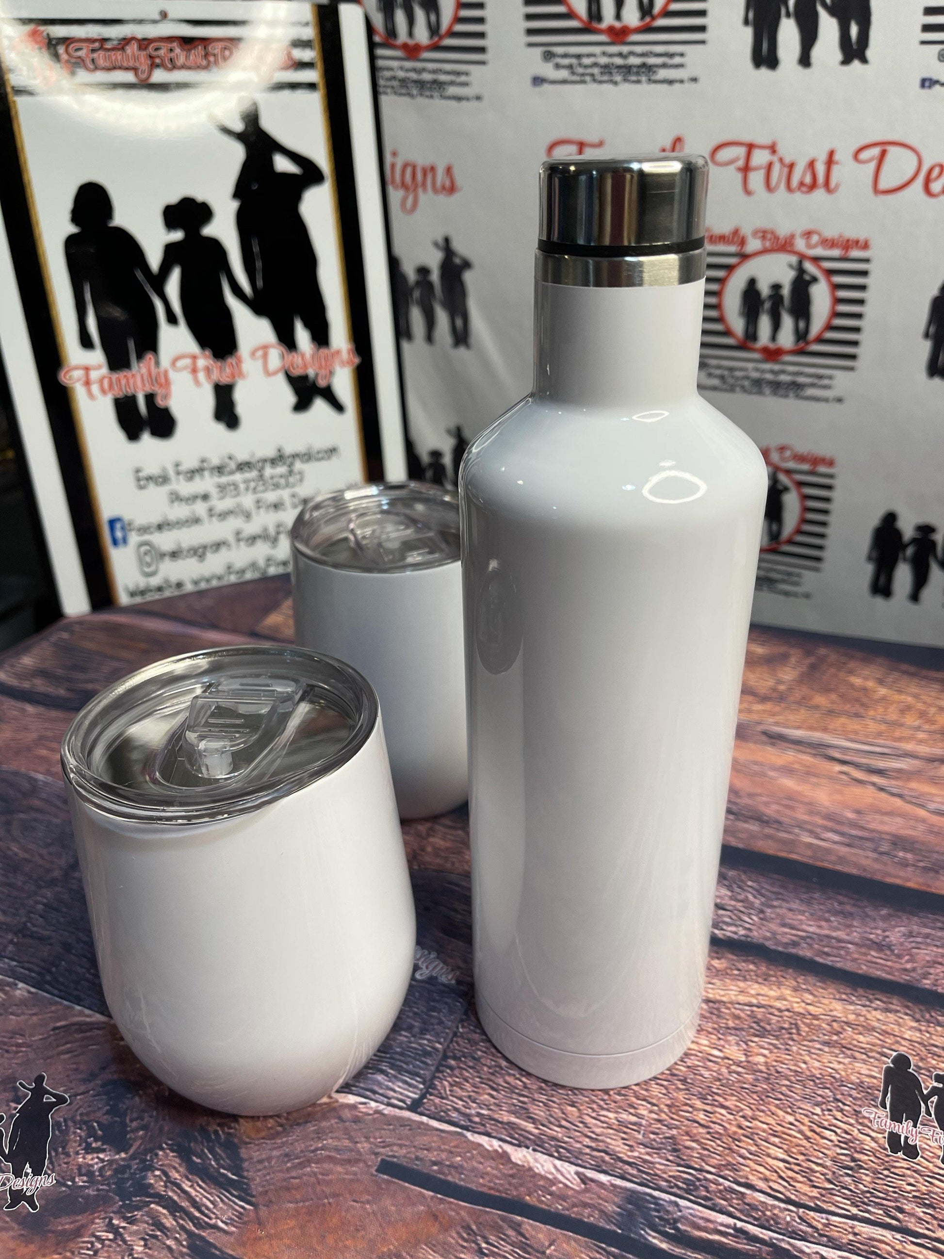 Custom Wine Decanter Set with Gift Box - Family First Designs LLC