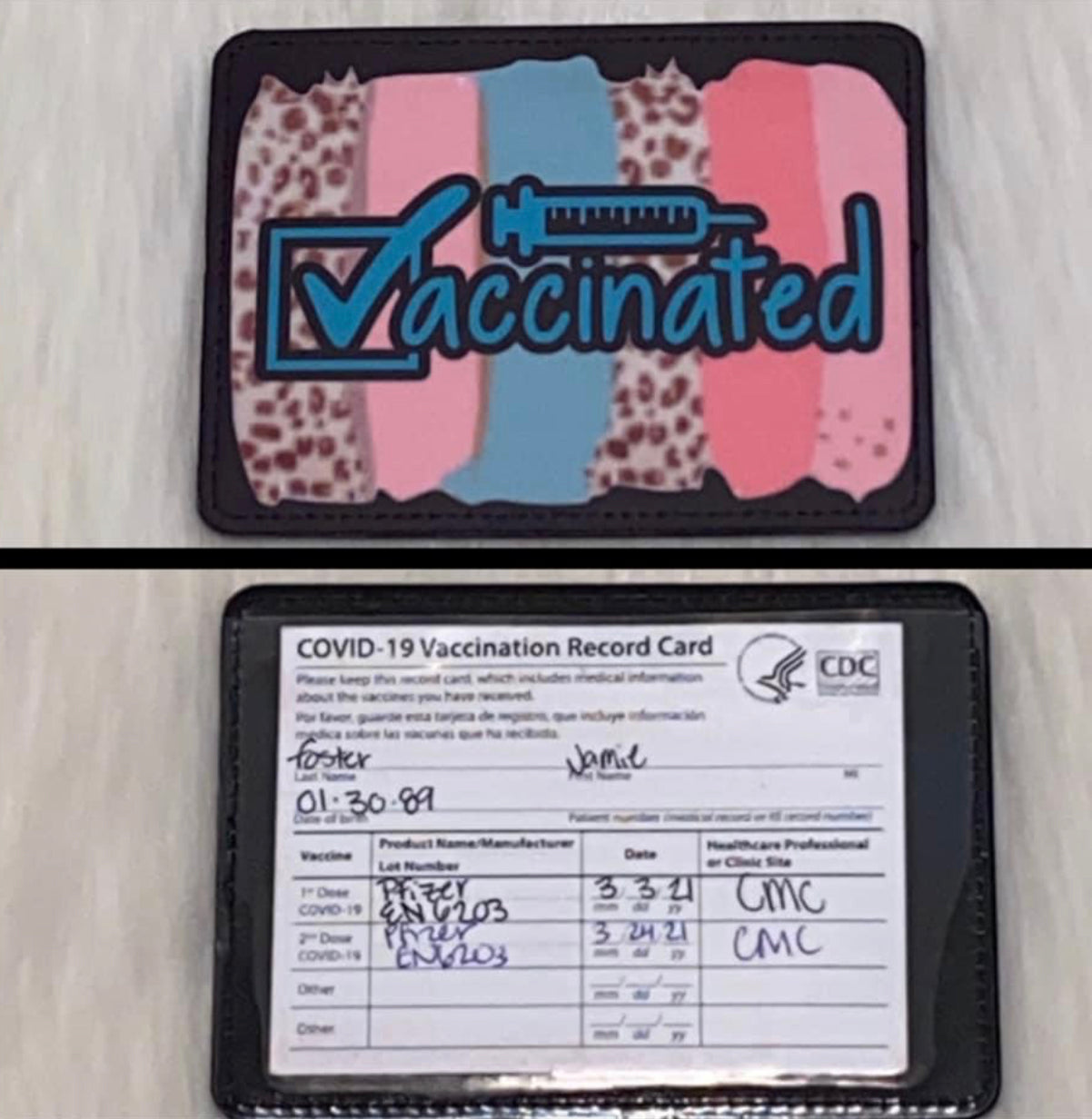 Custom Vaccination Card Holder