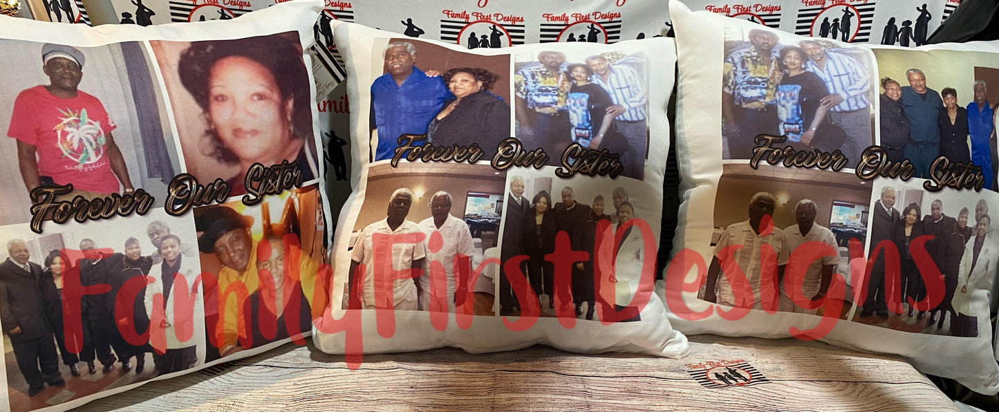 Custom Photo Pillow - Family First Designs LLC