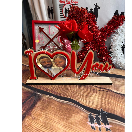 Custom I Love You Photo Stand