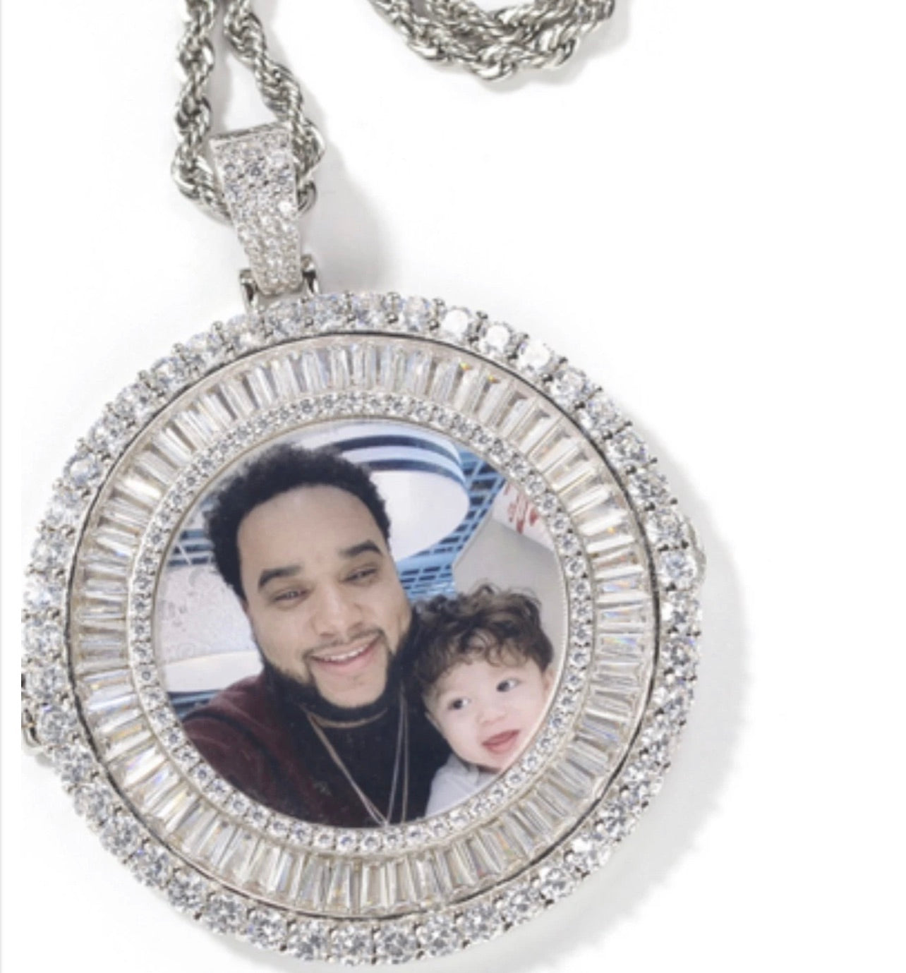 Triple Bling Photo Necklace