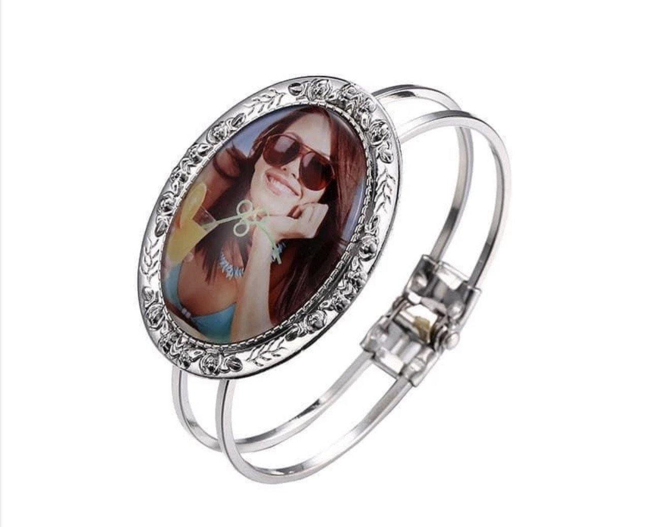 Custom 3D Crystal Cuff Bracelet - Family First Designs LLC