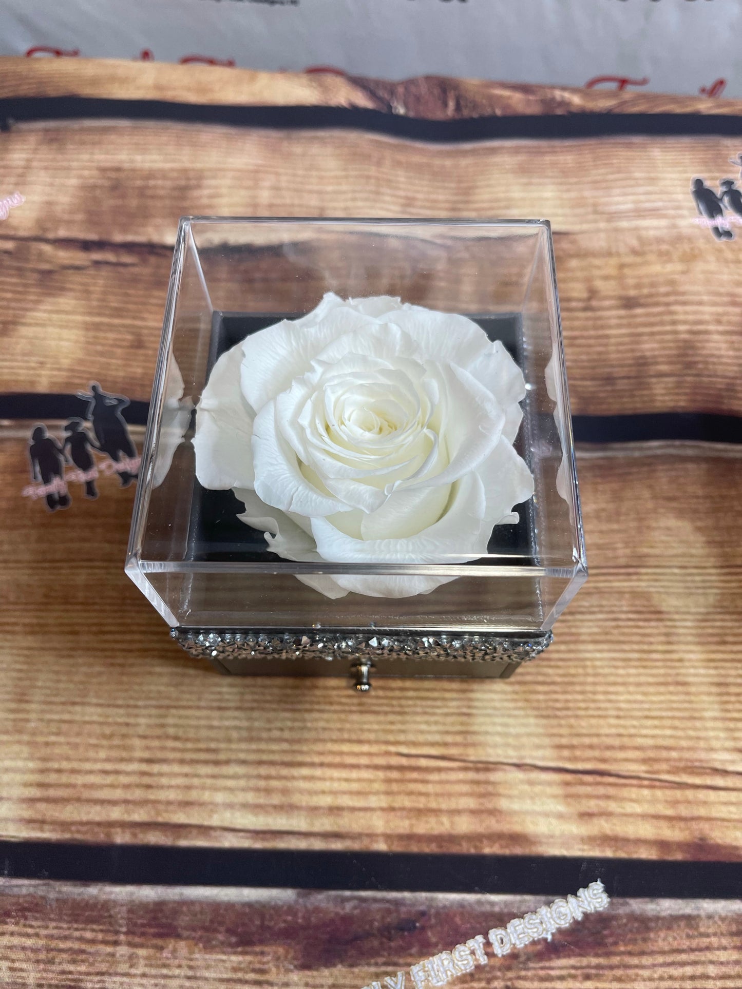 Eternal Rose Acrylic Jewelry Gift Box