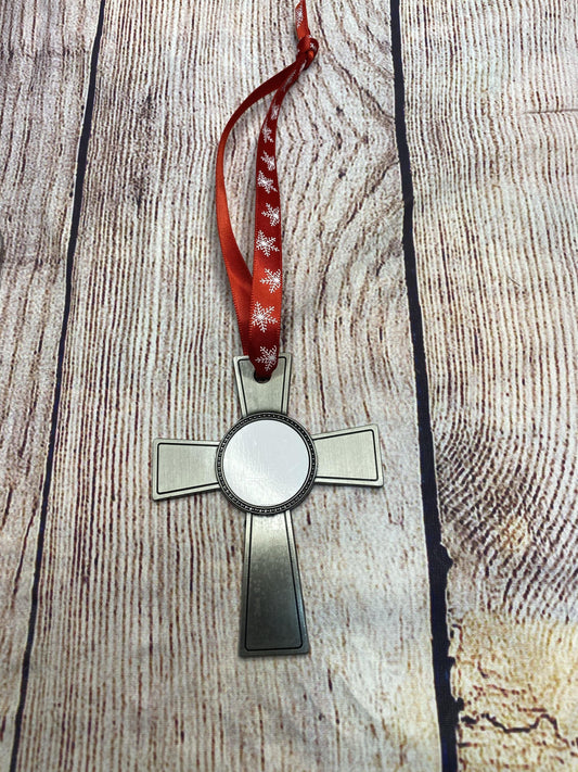 Cross Photo Ornament - Family First Designs LLC