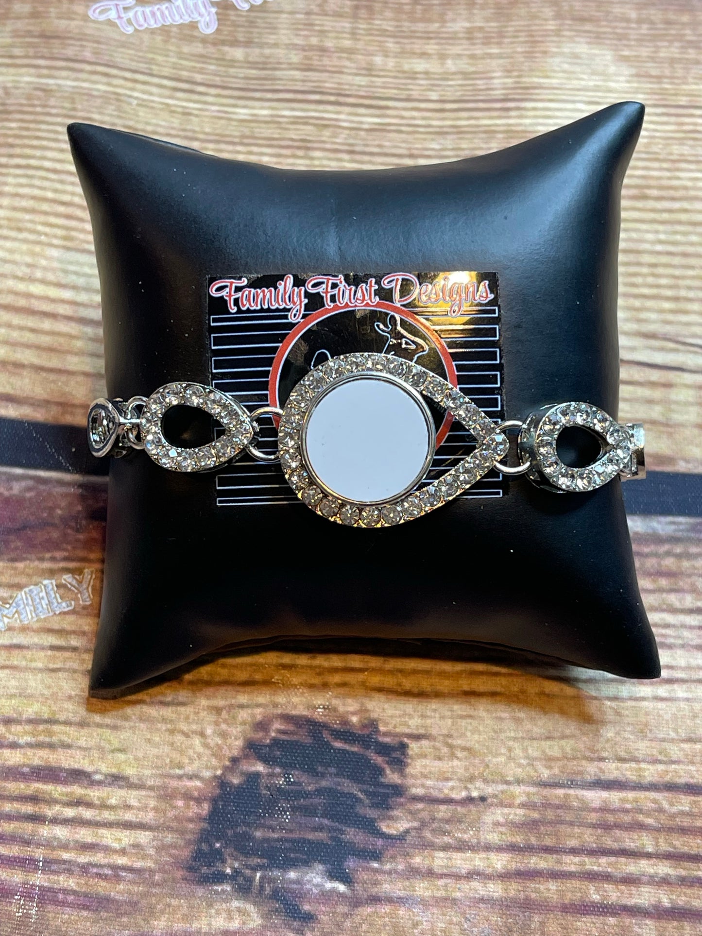Custom Bling Tear Drop Snap Bracelet