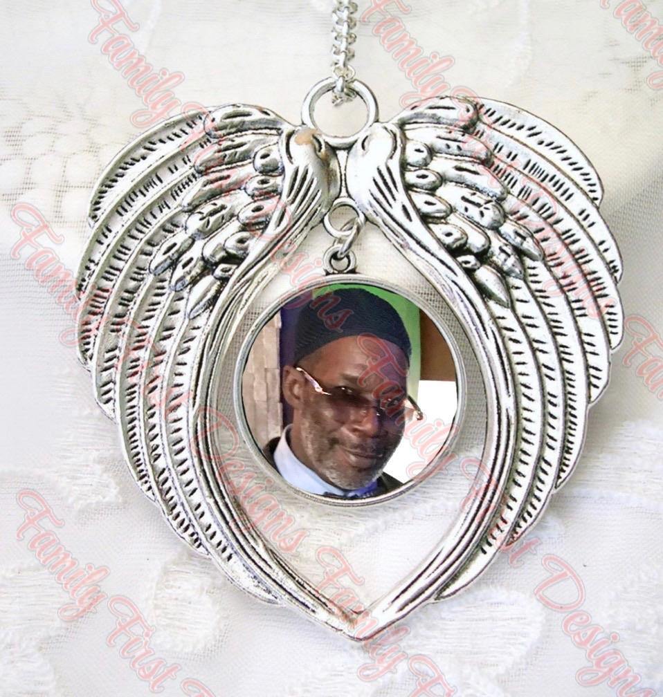 Angel Wing Photo Ornament - Family First Designs LLC