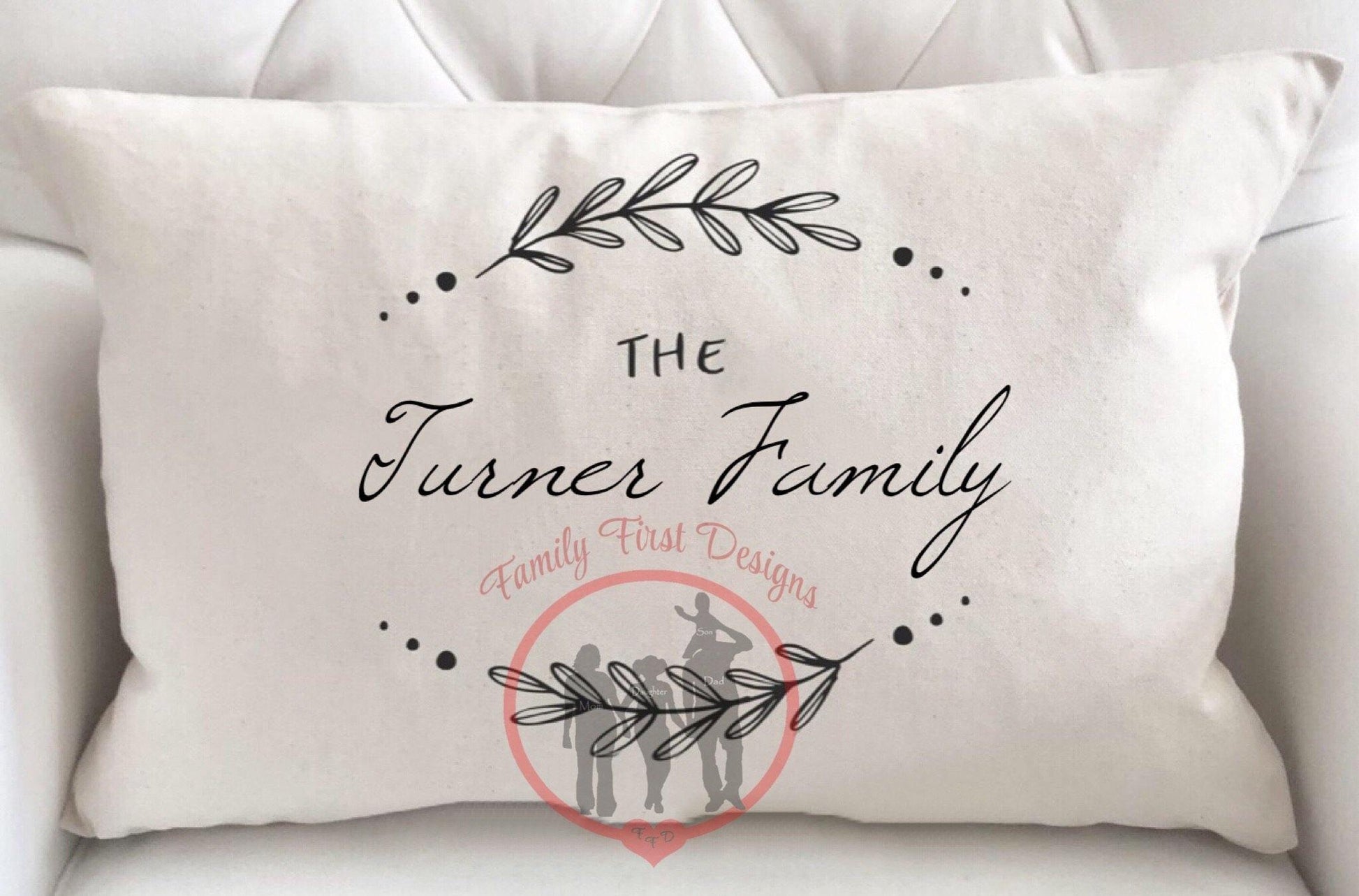 Custom Photo Pillow - Family First Designs LLC