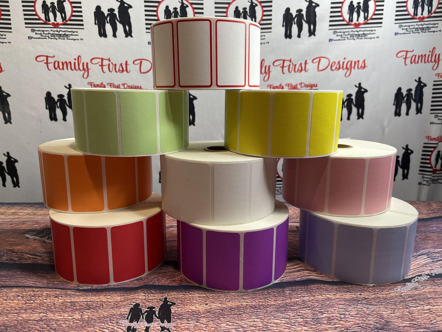Custom business labels, personalized packaging labels, fragile stickers, thank you stickers, minimal packaging labels, social media labels - Family First Designs LLC