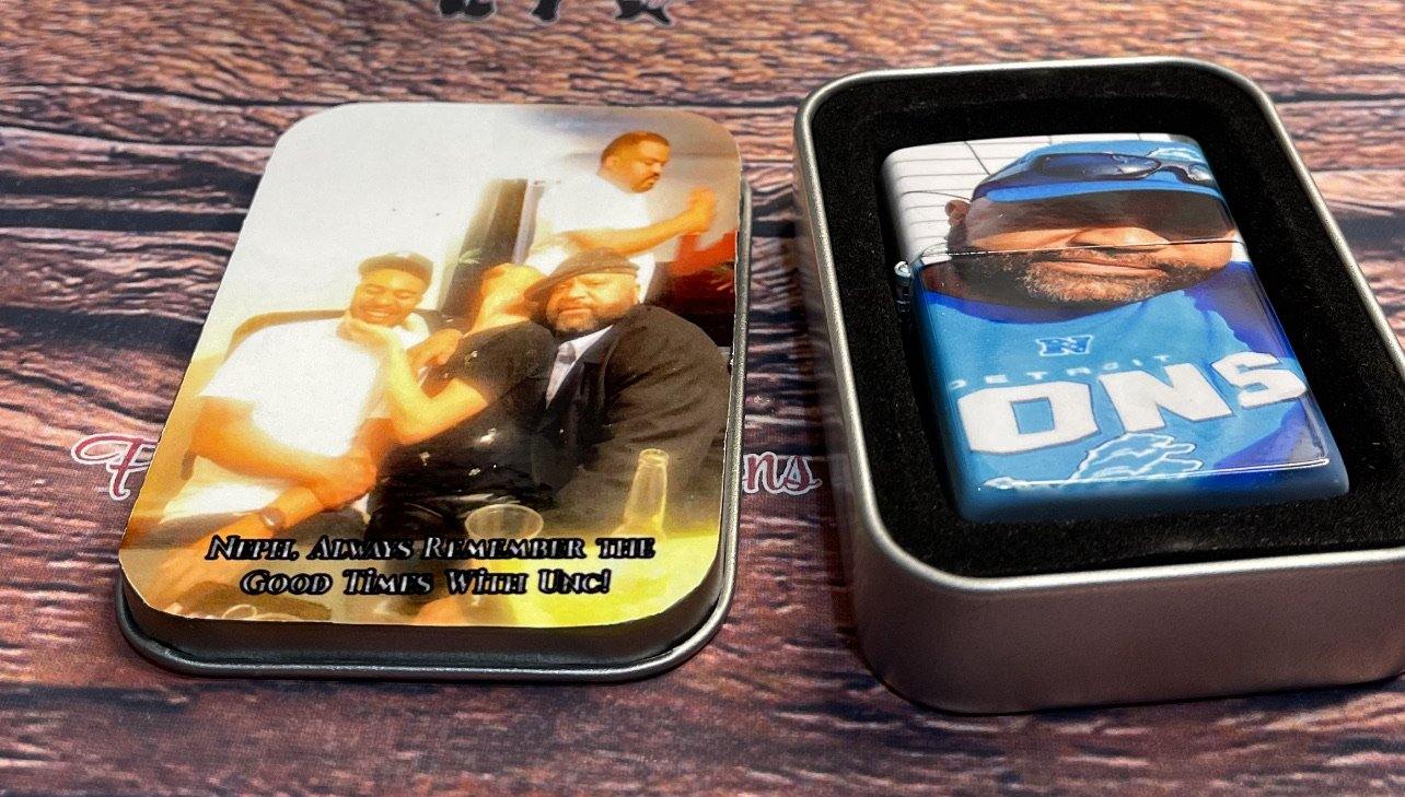 Custom Flip Top Lighter with Gift Tin - Family First Designs LLC