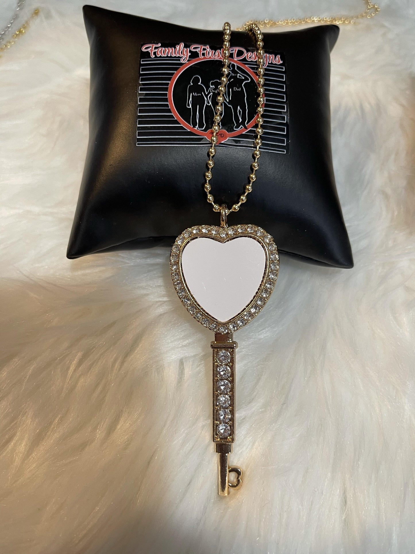 Key to My Heart Photo Necklace - Family First Designs LLC
