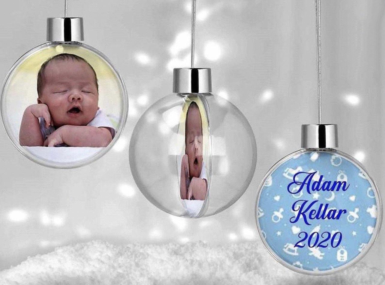 Clear Double Sided Custom Ornaments - Family First Designs LLC
