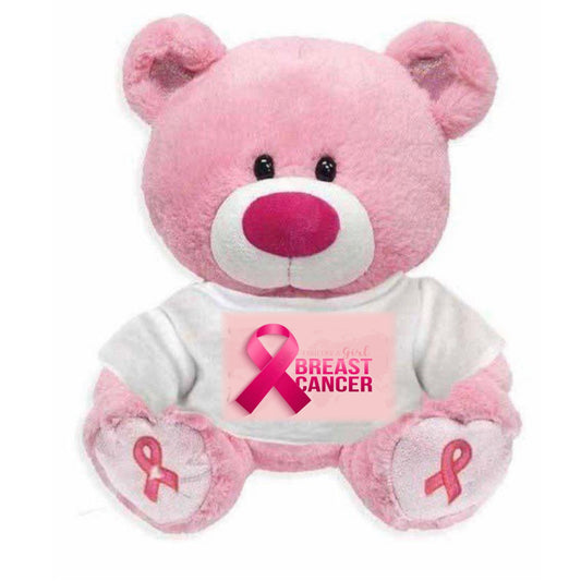 Custom Breast Cancer Awareness Bear with shirt