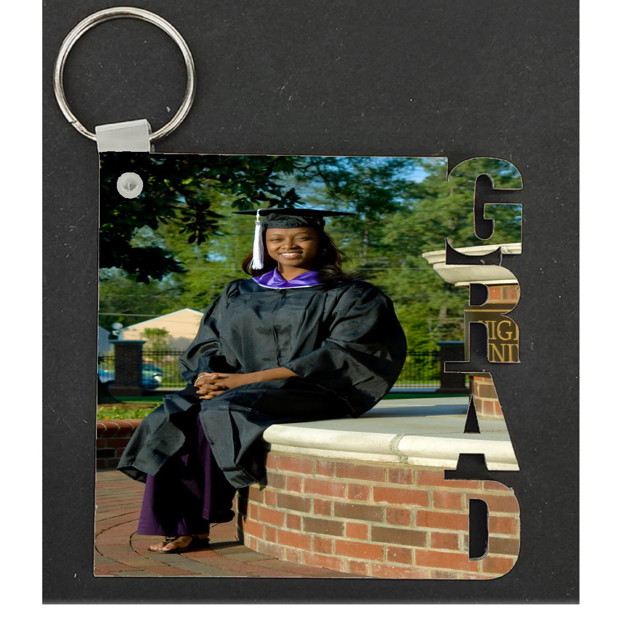 Mom/Dad/Grad Custom Keychain