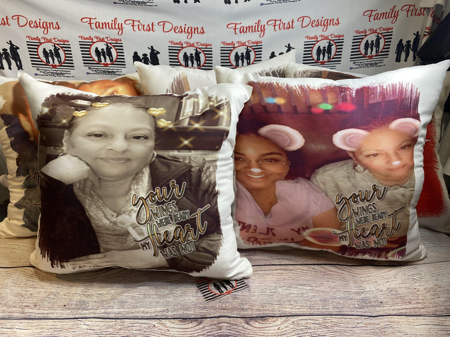 Custom Photo Pillow - Family First Designs LLC