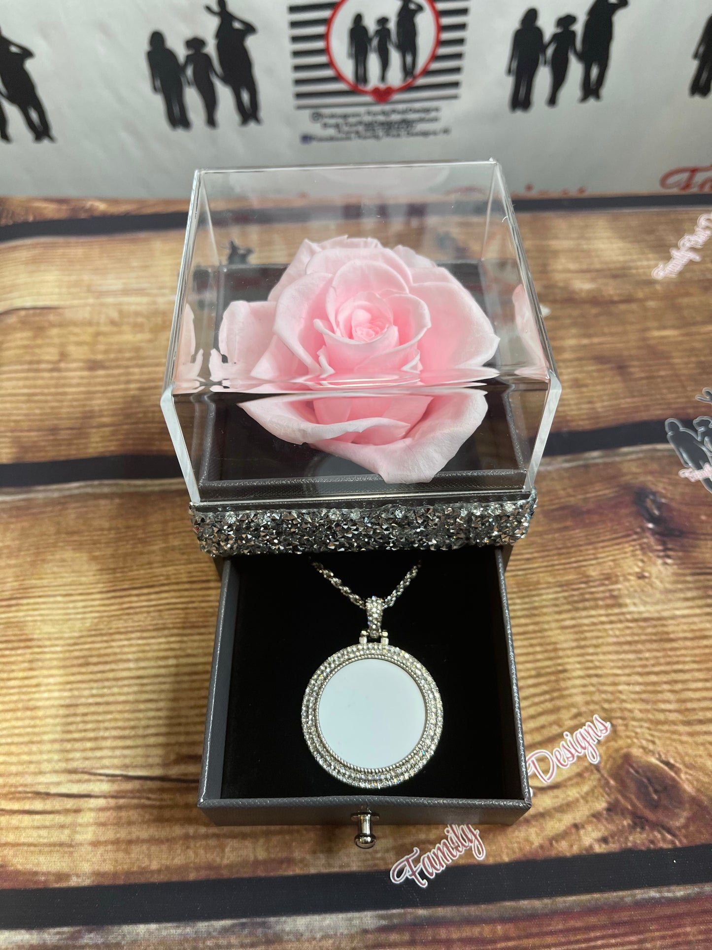 Eternal Rose Acrylic Jewelry Gift Box