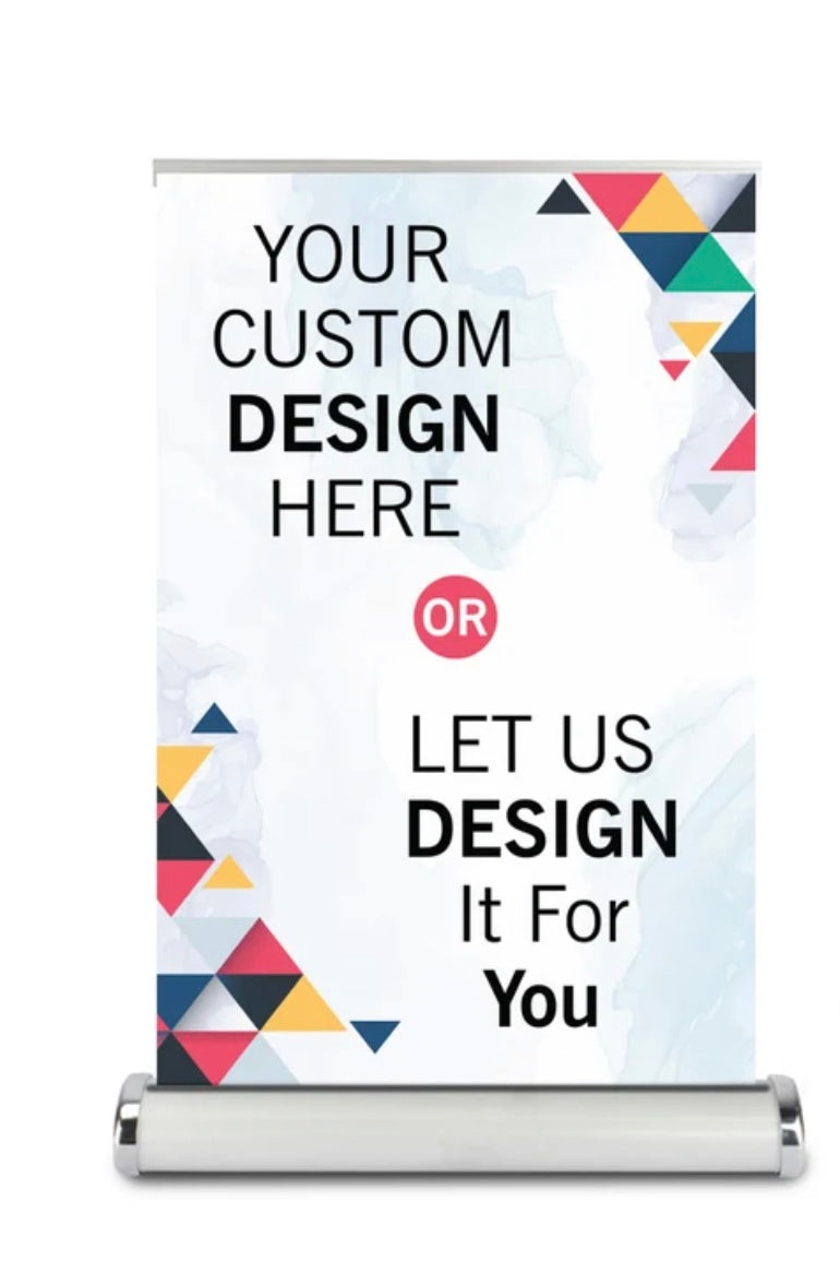 Custom Mini Retractable Banner Tabletop Sign