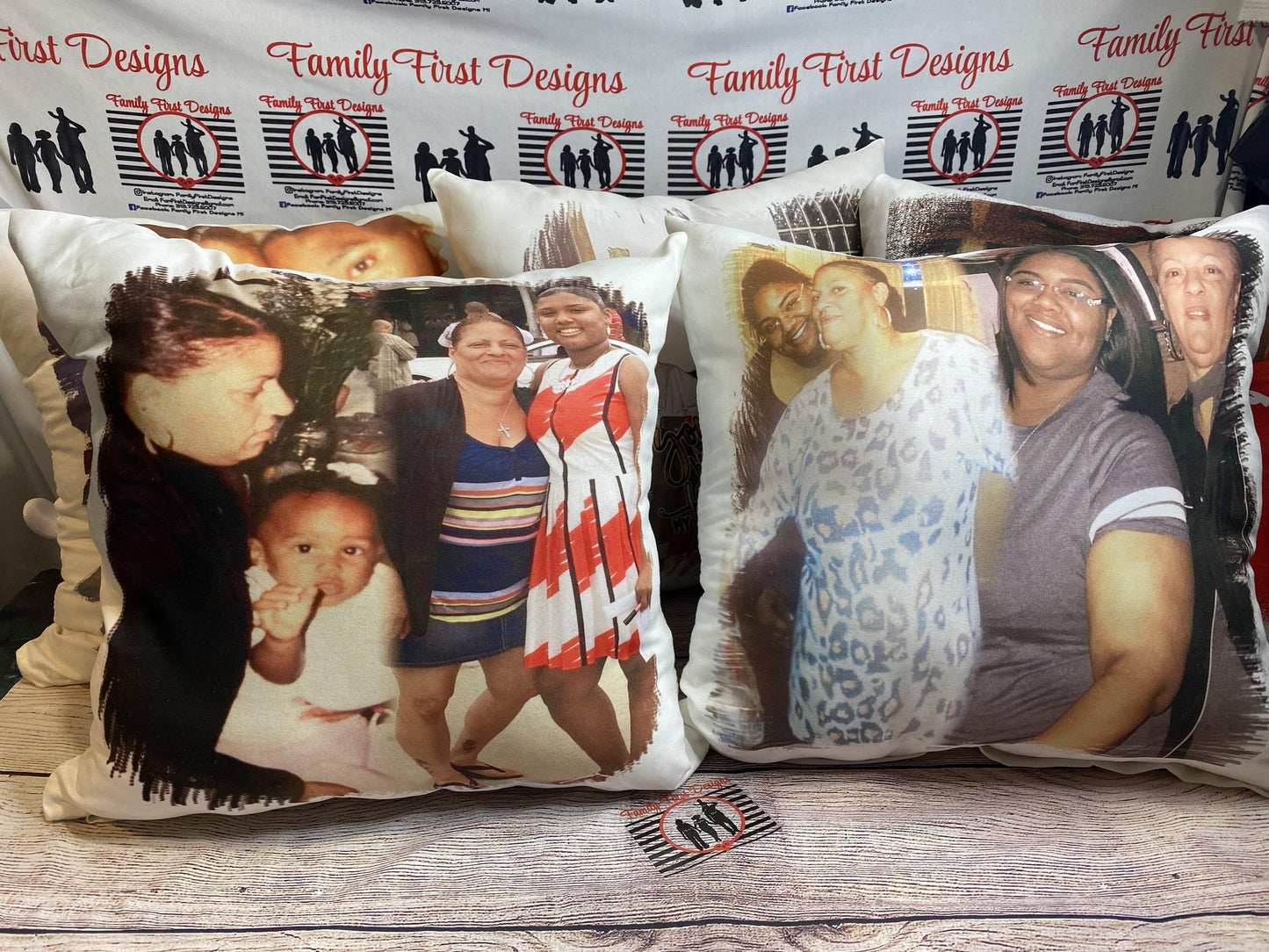 Custom Photo Pillow - Family First Designs LLC