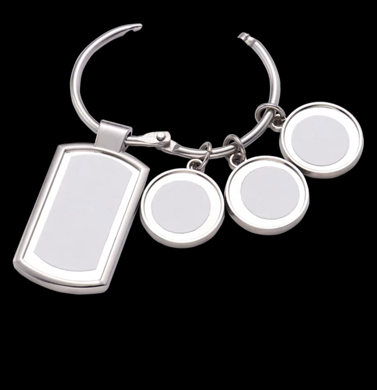 Custom Metal Dog tag Keychain with charms